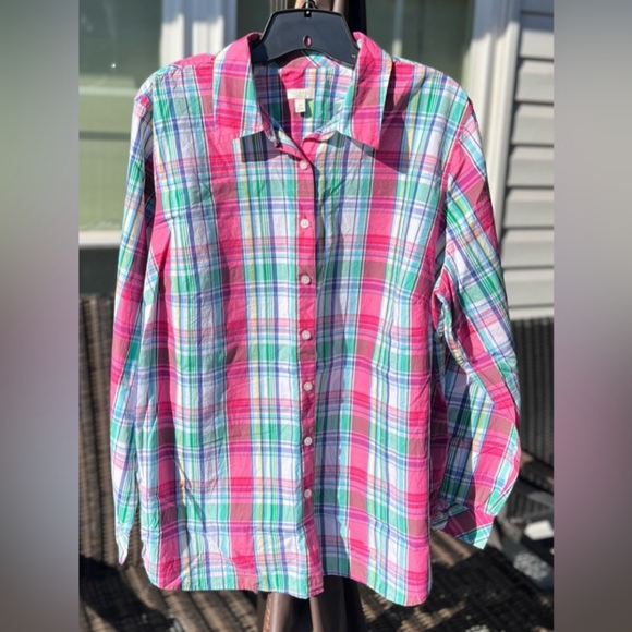 Talbots - Classic Casual Plaid Shirt - Picture 2 of 10